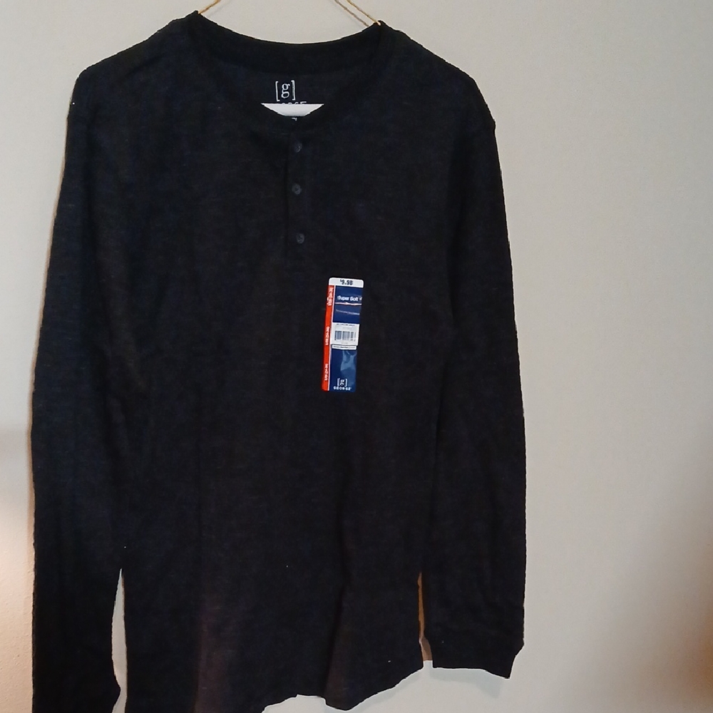 George Charcoal Knit Henley